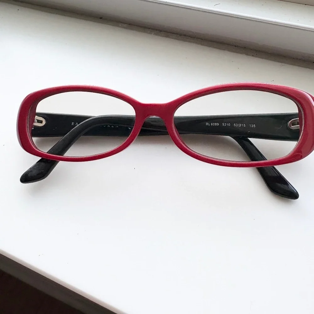 Ralph Lauren Eyeglasses Frames RL6089 5310 53-15-135 Red/Black -‎ Unisex